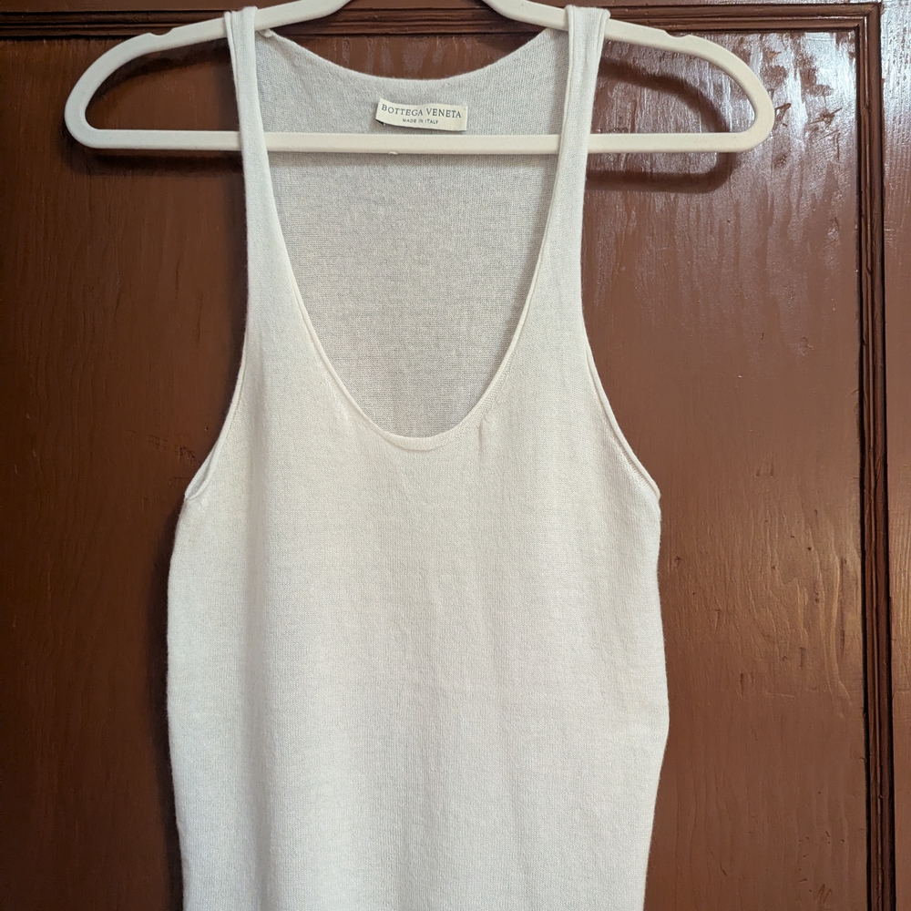 Bottega Veneta White Tank Top